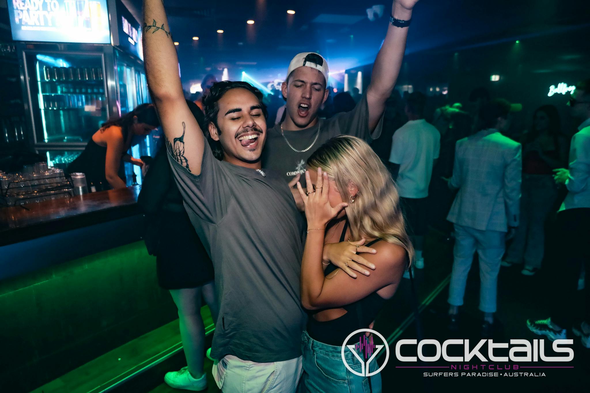 A professional photo of guests enjoying themselves at Cocktails Nightclub from our gallery.